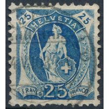 Standing Helvetia: 25c - Switzerland 1908 - FH - MiNr 89C (B)
