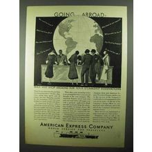 1931 American Express Company Ad - Going Abroad?