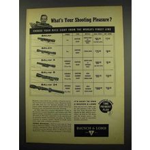 1957 Bausch & Lomb Rifle Scope Ad - BALfor, BALvar 24