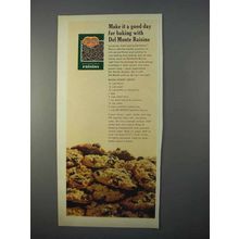 1966 Del Monte Raisins Ad - Raisin Honey Drops Recipe
