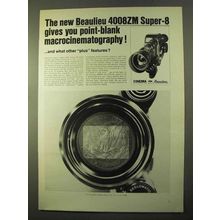 1970 Beaulieu 4008ZM Super-8 Camera Ad - Point-Blank