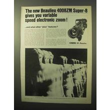 1970 Beaulieu 4008ZM Super-8 Movie Camera Ad - Variable Zoom