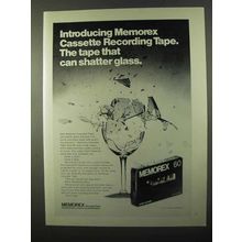 1971 Memorex Cassette Tape Ad - Can Shatter Glass