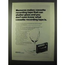 1971 Memorex Cassette Tape Ad - Shatter Glass