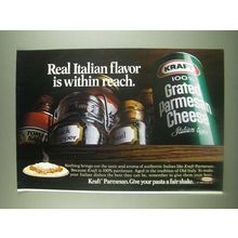 1985 Kraft 100% Grated Parmesan Cheese Ad - Real Italian flavor is within reach