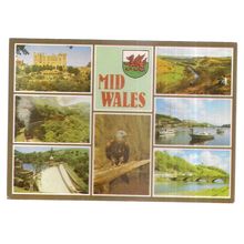 MID-WALES, multiview , unused vintage postcard by J Arthur Dixon #