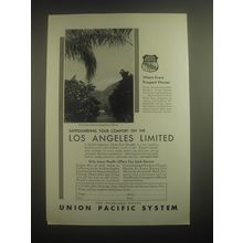 1931 Union Pacific Railroad Ad - Safeguarding your comfort on the Los Angeles