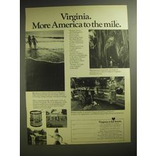 1974 Virginia Tourism Ad - Virginia. More America to the mile