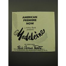 1950 Madeleine Movie Advertisement - American Premiere