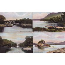 Killarney Tore Mountains Colleen Bawn Rock Boats 4x Old Postcard s
