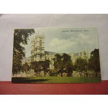 WESTMINSTER ABBEY, LONDON . used vintage postcard. Photochrom 1940s =