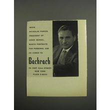 1955 Bachrach Photography Ad - Nicholas Parker president of Henri Bendel