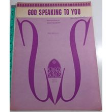 God speaking to you by sonny salsbury 1968 sheet music good