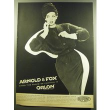 1959 Du Pont Orlon Ad - Arnold & Fox finds the shape of fashion in Orlon