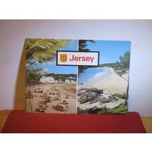 multiview, JERSEY, used postcard by Jarrold..1988 stamp =