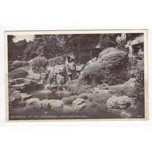 Waterfall in the Shrubbery Southend-on-Sea Postcard Essex 667