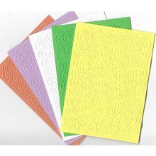 A6 Embossed Card. 10 Sheets. Flourishes. Cardmaking Scrapbooking Crafts