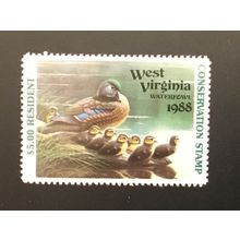 ICOLLECTZONE US 1988 #3 West Virginia Resident Duck Stamp VF NH