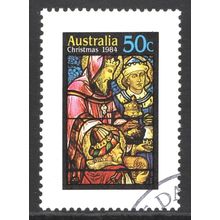 AUSTRALIA 1984: CHRISTMAS - STAINED GLASS WINDOWS - 50c USED (G7)
