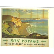 RAIL ADVERTISING BON VOYAGE TO THE CONTINENT NO DRG 329 INC UK POSTAGE