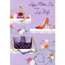 Happy Mother's Day To My Lovely Wife - Mother's Day Greeting Card - 08109