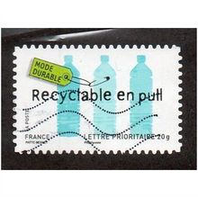 FRA 2008 (55c) 'SUSTAINABILITY -PLASTIC BOTTLES ' FINE USED (EBID20807)