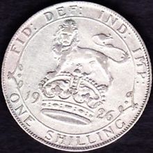 1926 Great Britain 1 Shilling Silver Coin