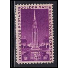 852 3c Golden Gate Expo Fine MNH U3198
