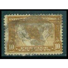 Used 327 10c Map of Louisiana Purchase Average Plus C3442