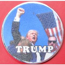 Trump Assassination Attempt. Challenge Coin. 1.50" Silver Tone. 73b.