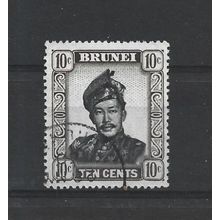 Brunei.SG106 10c Sultan Omar Ali Saifuddin.Fine Used.Aug25w