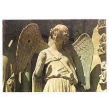 ANGEL, REIMS CATHEDRAL used postcard 1985 postmark =