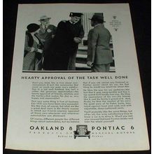 1931 Oakland 8 Pontiac 6 Car Ad, Approval!!