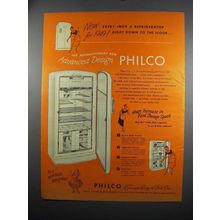 1949 Philco Refrigerator Ad - Down to the Floor
