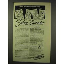 1949 Wrigley's Spearmint Gum Ad - Safety Calendar