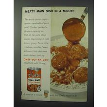 1960 Chef Boy-ar-dee Meat Balls With Gravy Ad