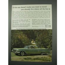 1960 Chevrolet Bel Air Sport Coupe Car Ad - Travel!