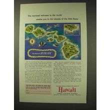 1960 Hawaii Tourism Ad - Warmest Welcome in The World