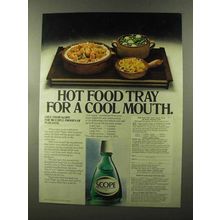 1973 Scope Mouthwash Ad - Hot Food Tray