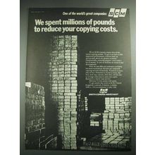 1973 SCM Copiers Ad - We Spent Millions of Pounds to Reduce