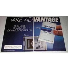 1989 Vantage Cigarettes Ad - Take AdVantgae