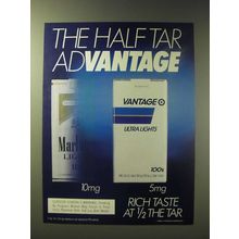1989 Vantage Cigarettes Ad - The Half Tar