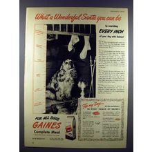 1945 Gaines Dog Food Ad w/ Cocker Spaniel