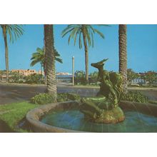 Gazala Square Waterfall Statue Tripoli Libya Postcard