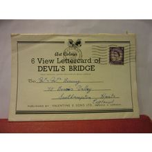 6 views of DEVIL'S BRIDGE, RHEIDOL VALLEY, used vintage letter card 1963 pm =