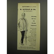 1955 B. Altman & Co. Viyella Separates Ad - Dressing for two via Viyella