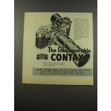 1955 Zeiss Contax Camera Ad - The Incomparable Contax