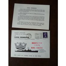 1968 Great Britain 1st Voyage of HMS Exmouth Cover Gas Turbine Engine ships