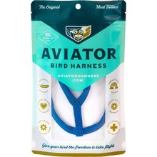 The AVIATOR Pet Bird Harness and Leash: X-Small Blue
