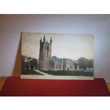 St. MARY'S PARISH CHURCH, PLYMPTON, PLYMOUTH, DEVON unused antique postcard =